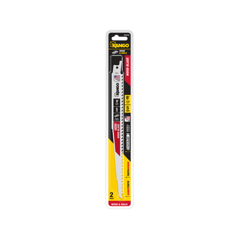 Kango Wood Flex Reciprocating Saw Blades 2 Pack - 9” 5TPI - Durable Cutting - SuperSaverAU - view 1