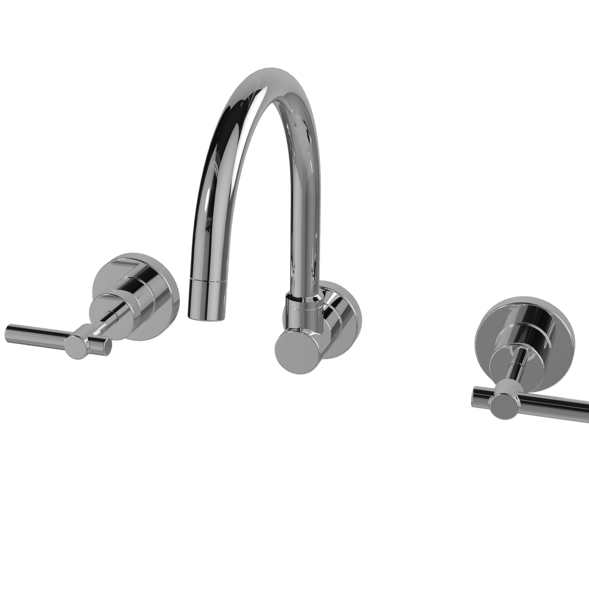 Ezyfix Wall Sink Set - Modern Lever - 5L/min - Chrome - Lead Free - 5 Star - SuperSaverAU - view 3