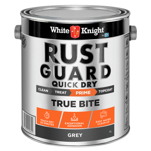 White Knight Rust Guard Grey Primer Paint 4L - Quick Dry - Anti-Corrosive - SuperSaverAU - view 1