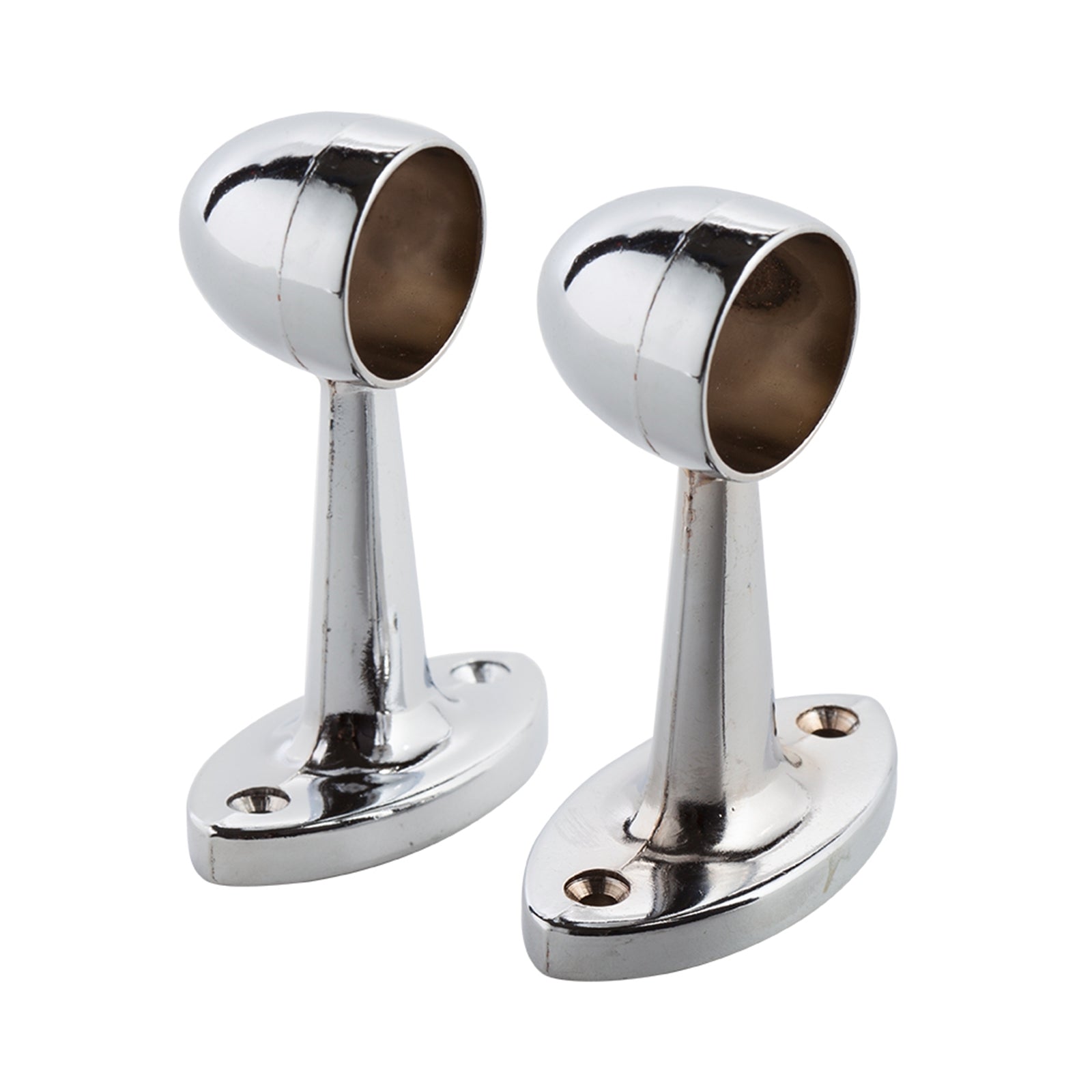 Sandleford 25mm Chrome Pillar End 2 Pack - Zinc Alloy, Chrome Plated Rail Fitting