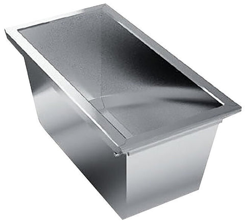 Artinox small single bowl stainless steel basin with silver finish - topmount or flush mount - VPSBR19