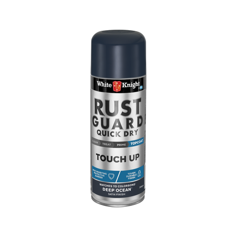 White Knight Rust Guard Deep Ocean Satin Touch Up Spray Paint 300g