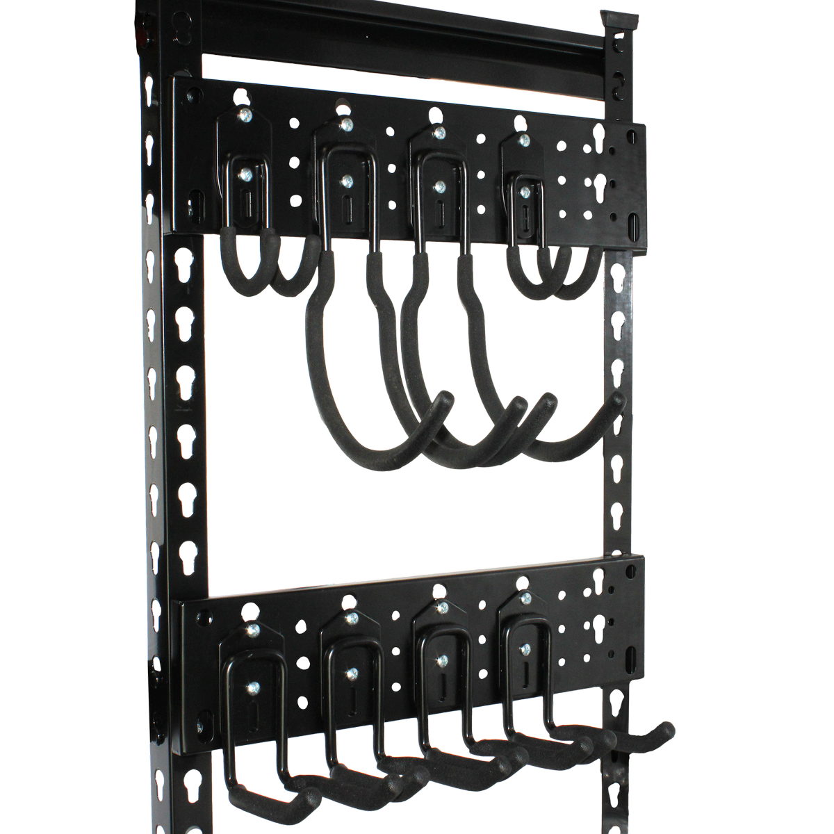 StorEase 10 Piece Wall Storage System Multi-Function Starter Kit, Black, Indoor
