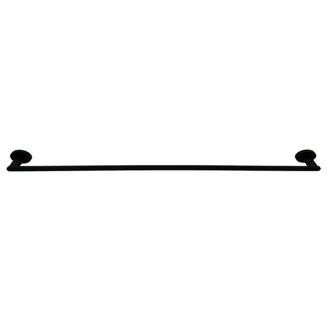 Barelli Serenita 900mm Matte Black Single Towel Rail 10kg Capacity