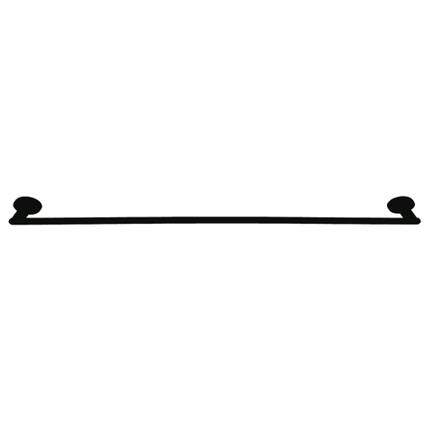 Barelli Serenita 900mm Matte Black Single Towel Rail 10kg Capacity