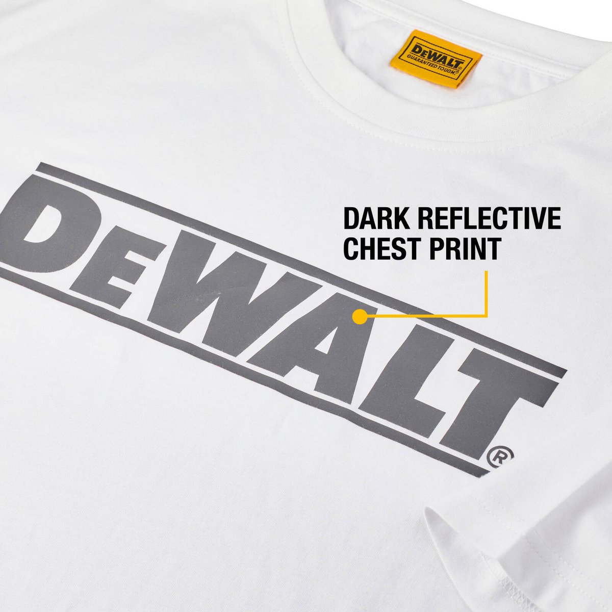 DEWALT Men's White Oxide Crew Neck Work Shirt Cotton/Polyester - Size L