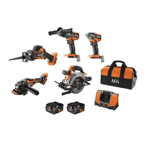 AEG 18V 4.0Ah 5 Piece Fusion Brushless Kit A18XB5B142B