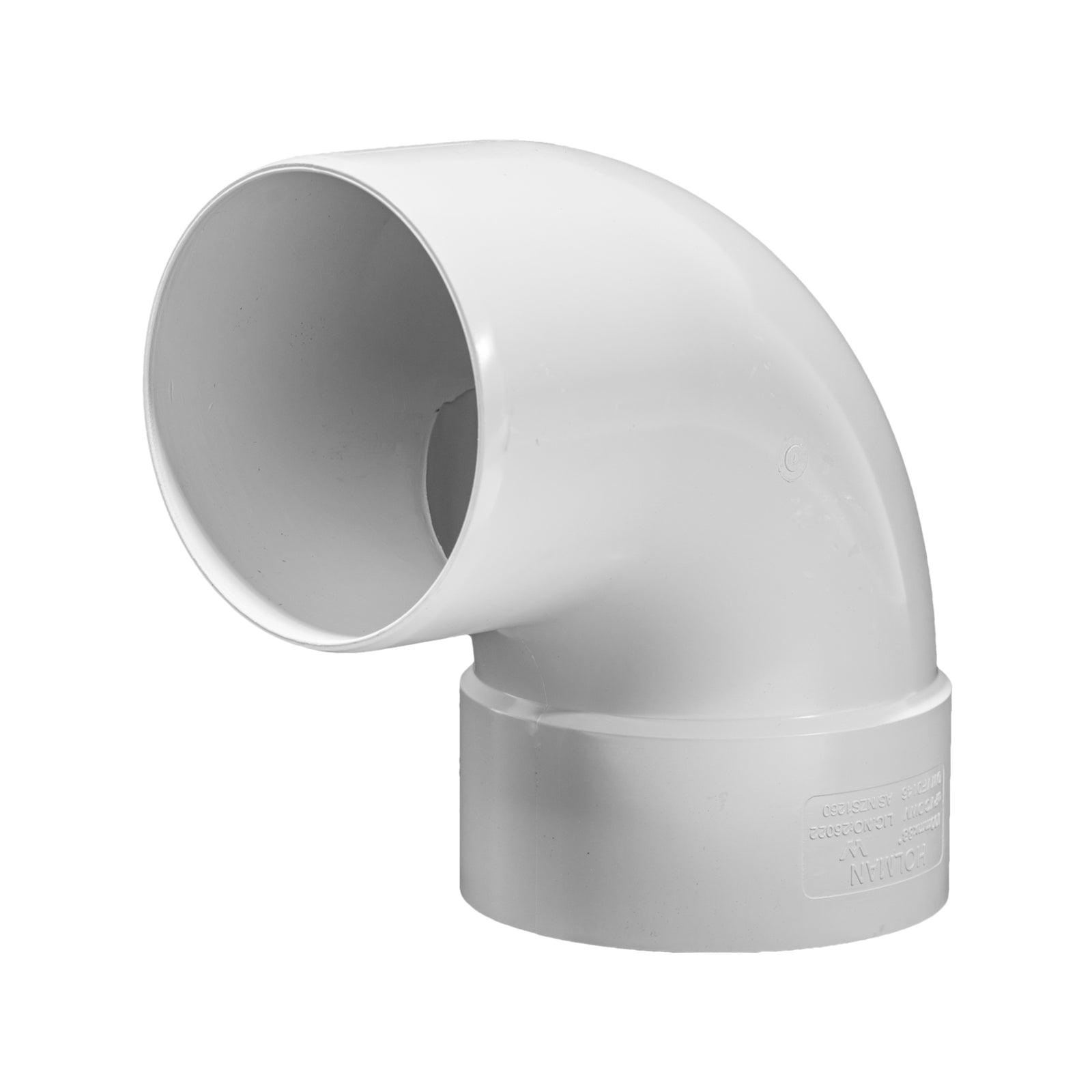 Holman 100mm 88° Male and Female PVC DWV Plain Bend, Underground Rated, Grey