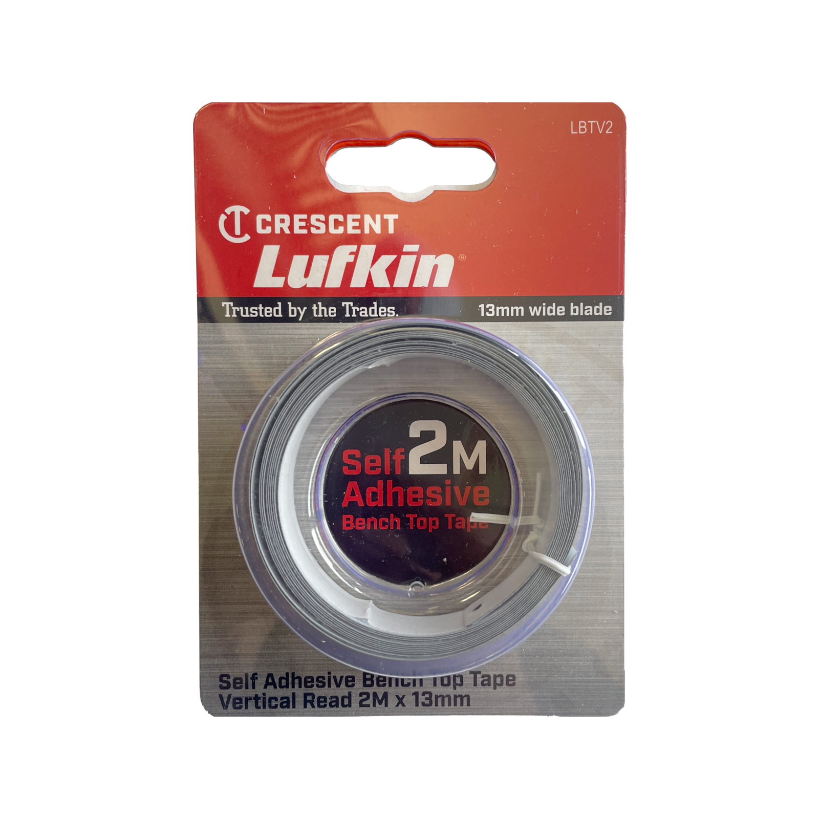 Crescent Lufkin Self Adhesive Vertical Read Bench Top Tape Measure, 2m x 13mm