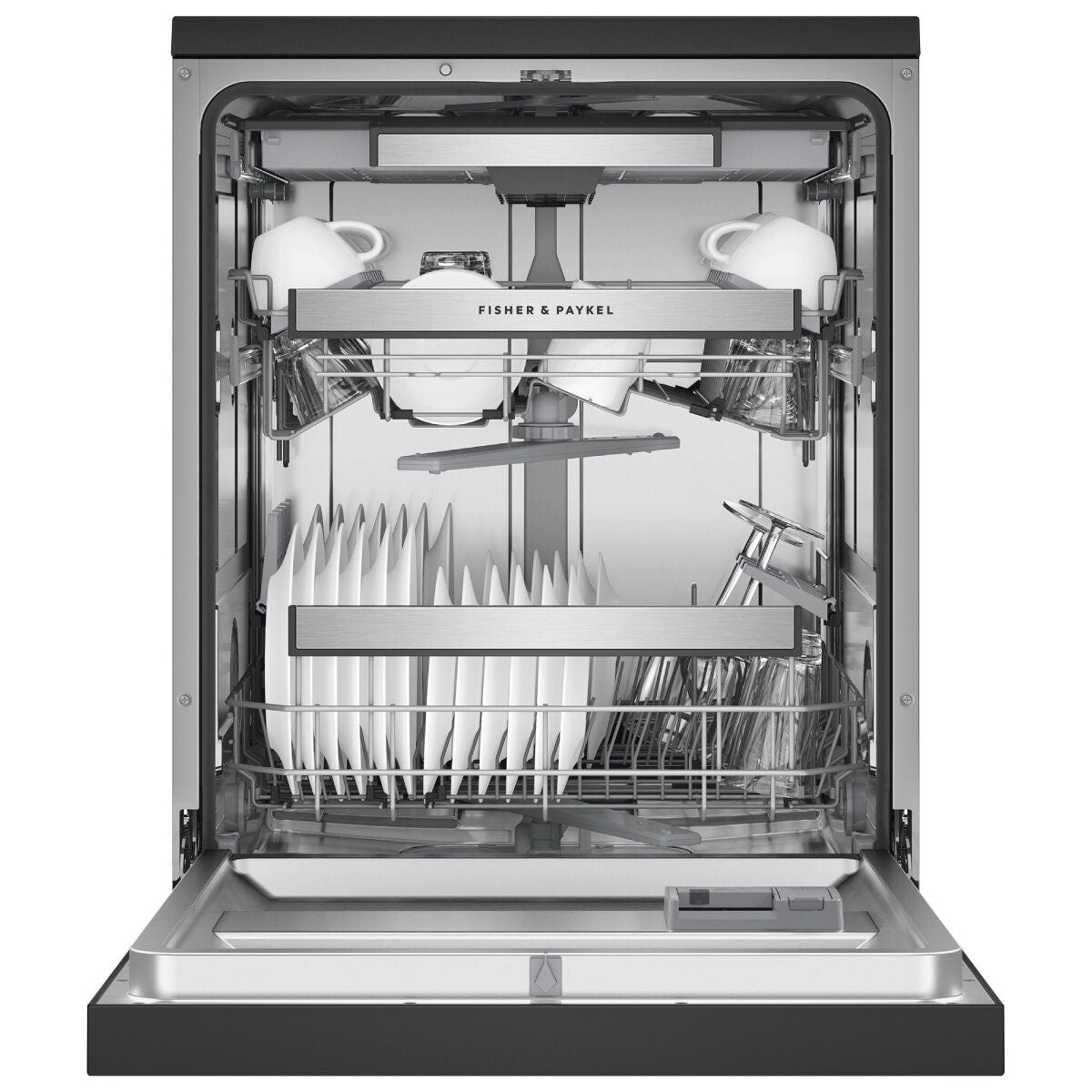 Fisher & Paykel Series 7 Freestanding Dishwasher - 15 Place Settings - Black Stainless Steel - DW60FC4B2