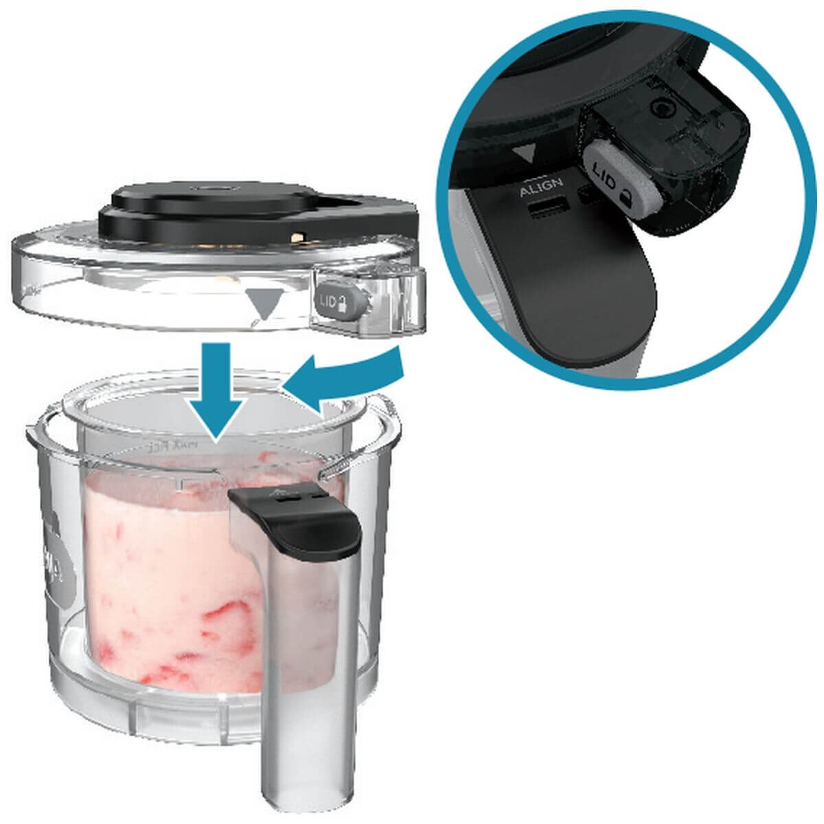 Ninja Creami Ice Cream Maker - Seven Programs - 800W - Three 470ml Tubs - Pink - NC302PKANZ