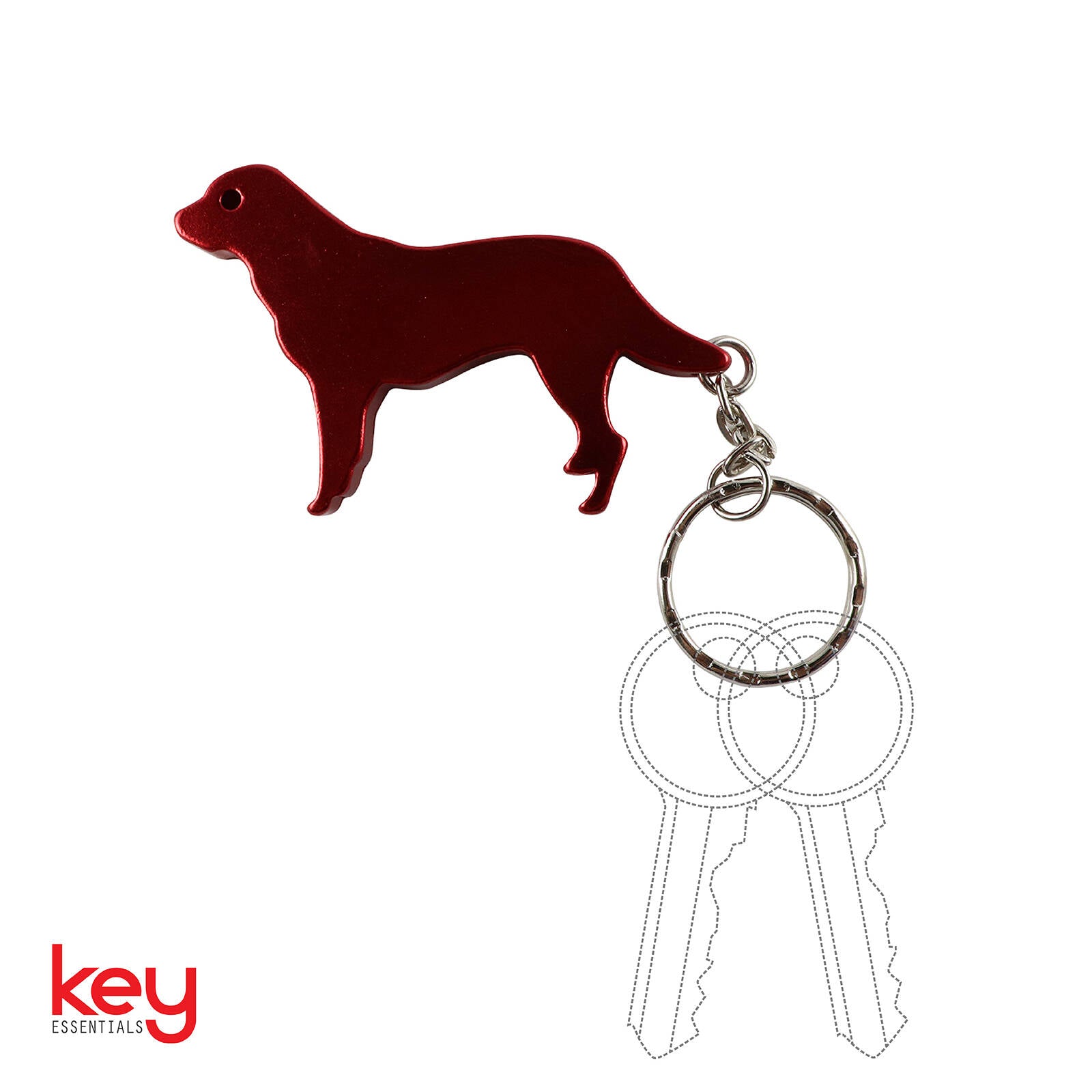 Key Essentials Dog Key Ring 65mm Steel Assorted