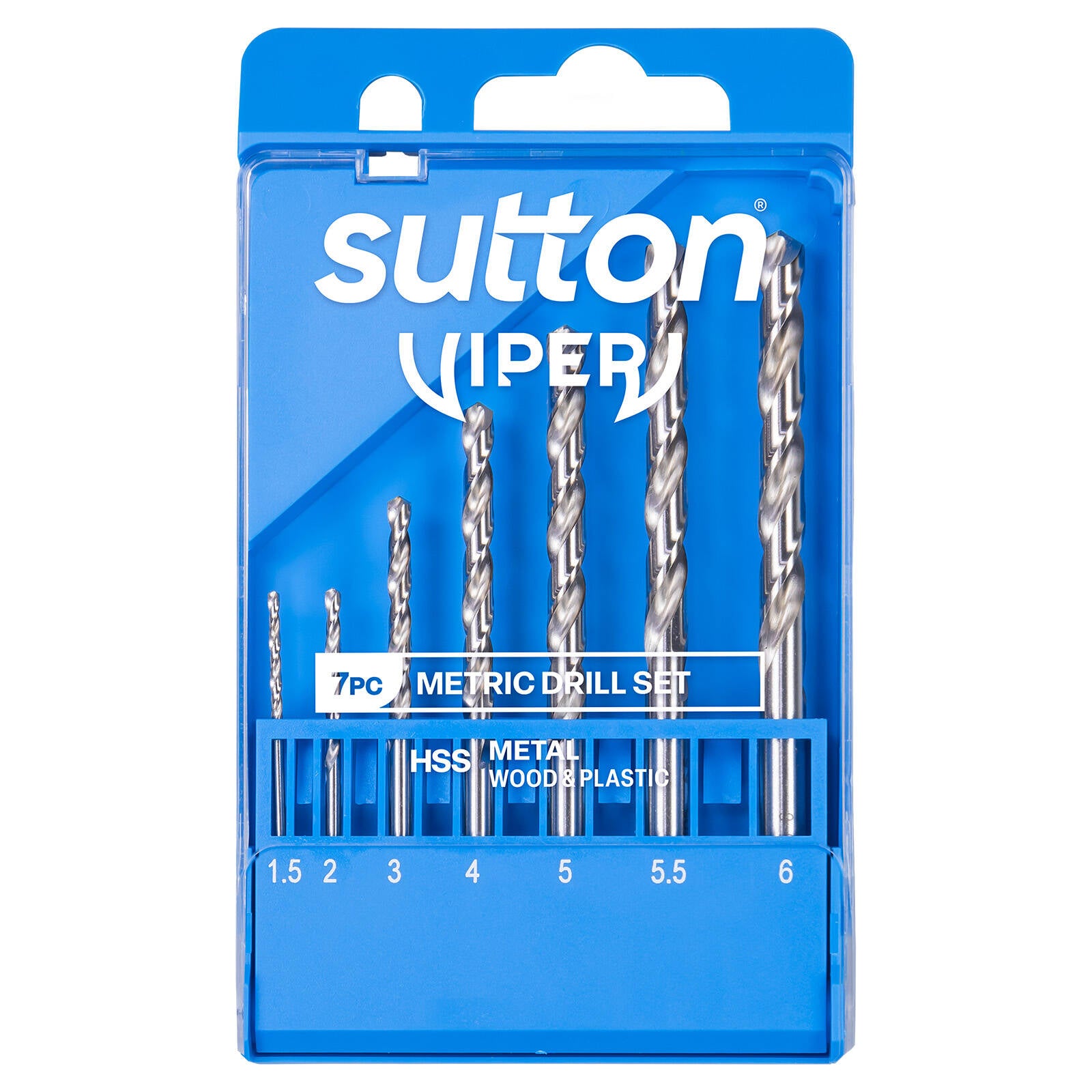 Sutton Tools Viper Metric Drill Bit Refill Set 7 Piece 1.5mm to 6.0mm