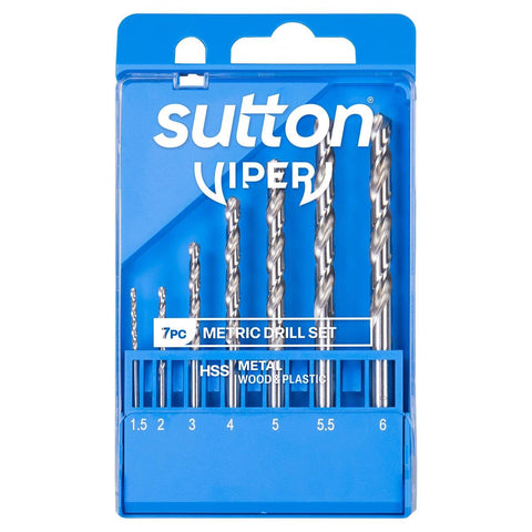 Sutton Tools Viper Metric Drill Bit Refill Set 7 Piece 1.5mm to 6.0mm