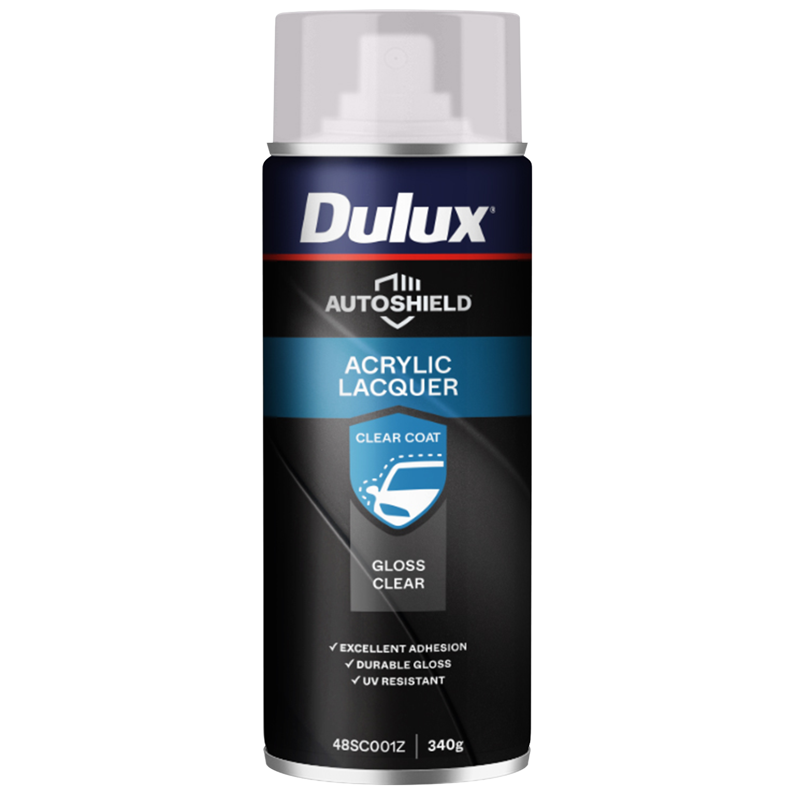 Dulux Autoshield Clear Gloss Acrylic Lacquer Spray Paint 340g