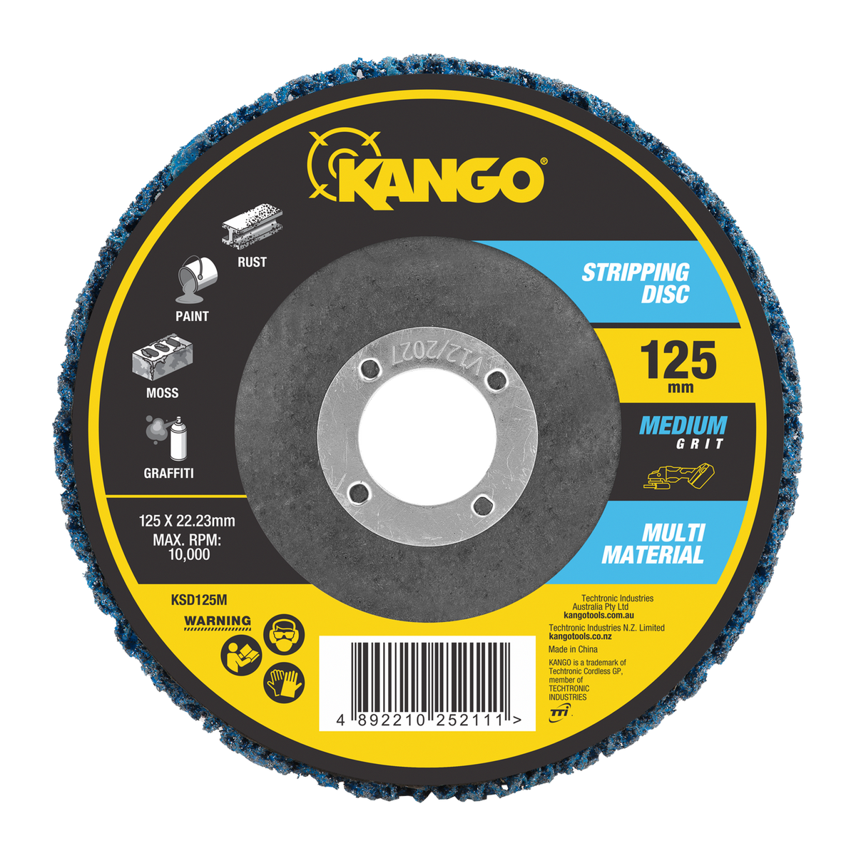 Kango 125mm Medium Grit Stripping Disc - Rust & Paint Removal Tool - SuperSaverAU - view 1