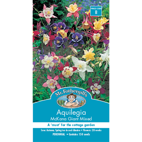 Mr Fothergill's McKana Giant Mixed Aquilegia Flower Seeds - Hardy Perennial Columbine, 60cm