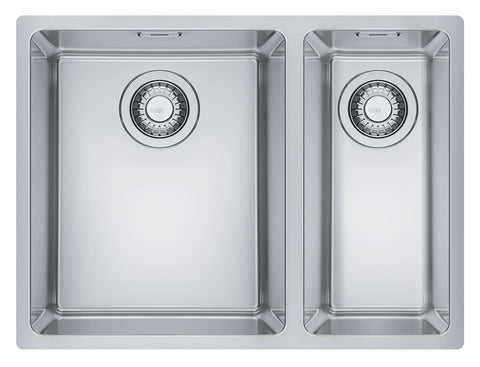 Franke Maris sink with small bowl right, 24L main and 10L small - 18/10 stainless steel - MRX260-34/19SBR