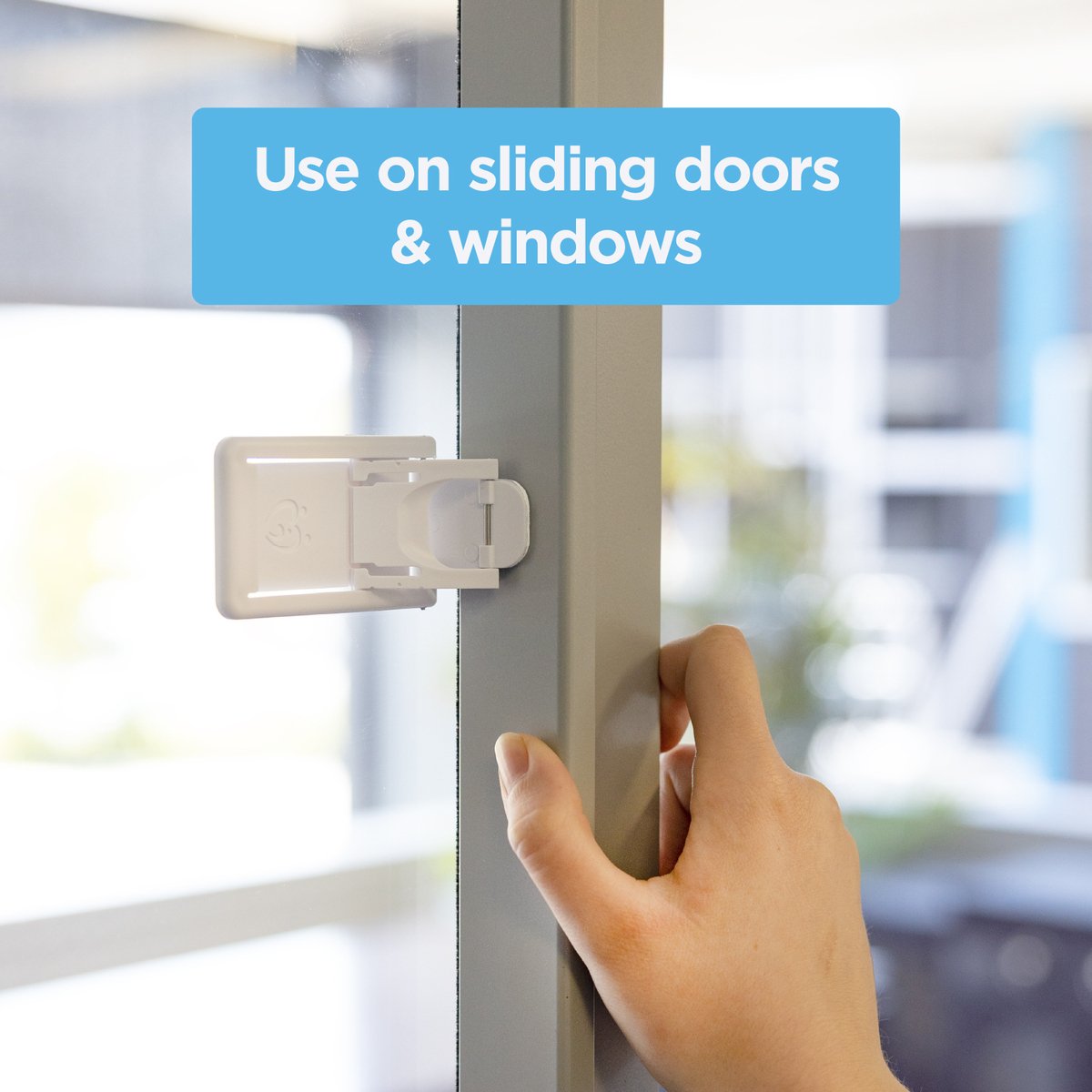 Perma Child Safety Sliding Door and Window Lock 2 Pack - 48mm x 77mm - Easy Installation - Dual Movement Lock - SuperSaverAU - view 5