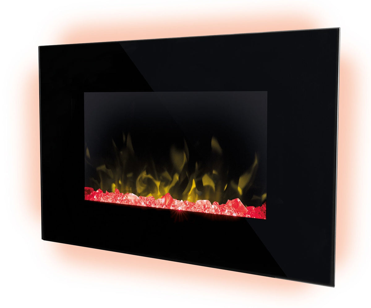 Dimplex Toluca Deluxe wall mounted electric fire heater - Bluetooth speaker, 2000W, remote - TLC20LX-AU