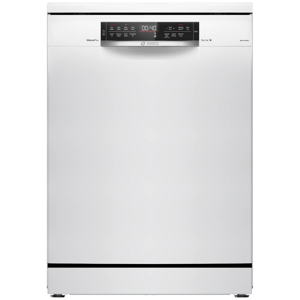 Bosch Series 6 60cm Freestanding Dishwasher - 15 Place Settings, White, Max Flex Baskets - SMS6HCW01A