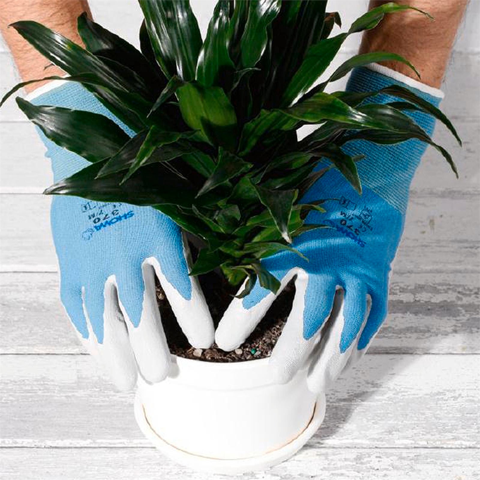 Showa 370 Colours Gardening Gloves Medium, Nitrile Coated, Machine Washable