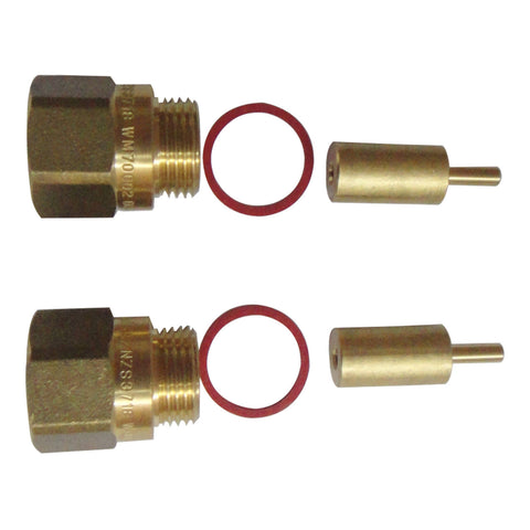 Kinetic 25mm Lead Free Brass Wall Tap Spindle Extender 2 Pack