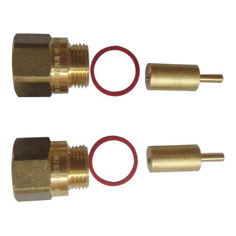 Kinetic Wall Tap Spindle Extender - 25mm - 2 Pack - Lead Free Brass - SuperSaverAU - view 1