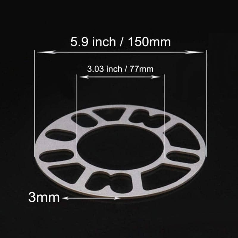 Alloy Aluminium Wheel Spacer Shims 5 mm, Universal 4 and 5 Stud, Pack of 4 - view 3