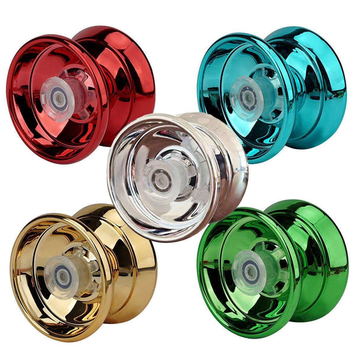 Alloy Metal Yo-Yo with Ball Bearing, Spare String and Finger Guard - Green - view 3