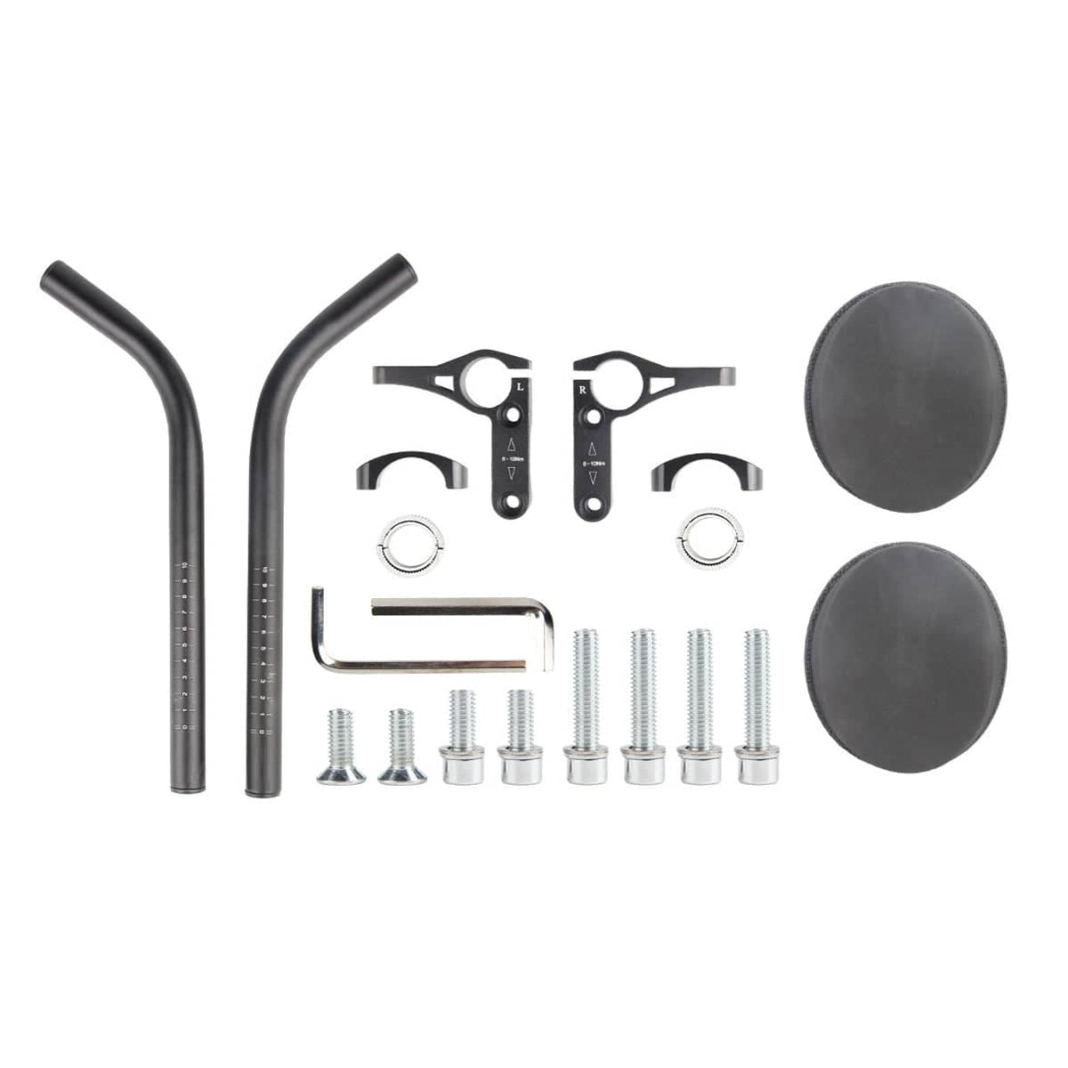 Alloy Split Triathlon Aero Handlebar with Armrest Pads for Road and Mountain Bikes - view 2