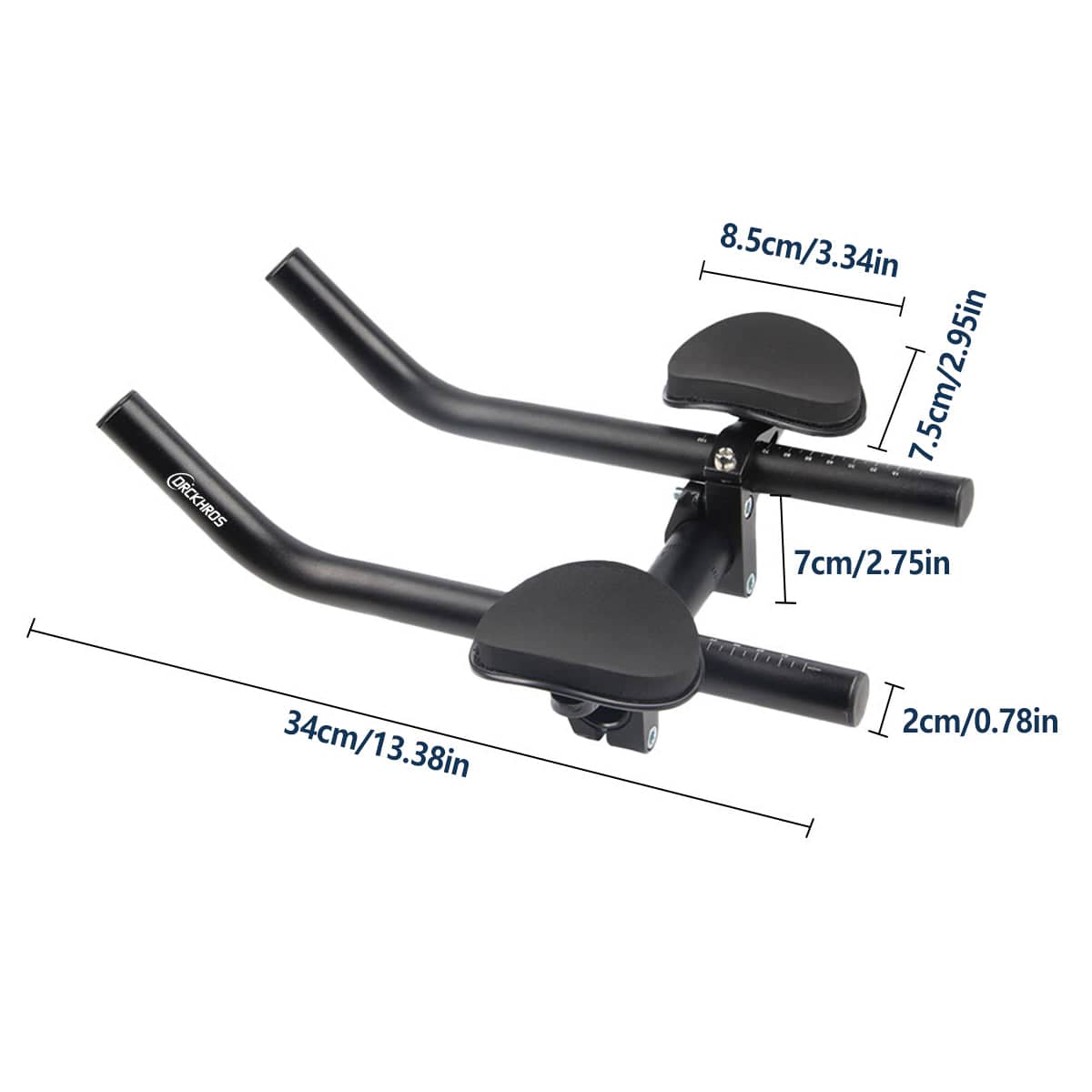 Alloy Split Triathlon Aero Handlebar with Armrest Pads for Road and Mountain Bikes - view 3