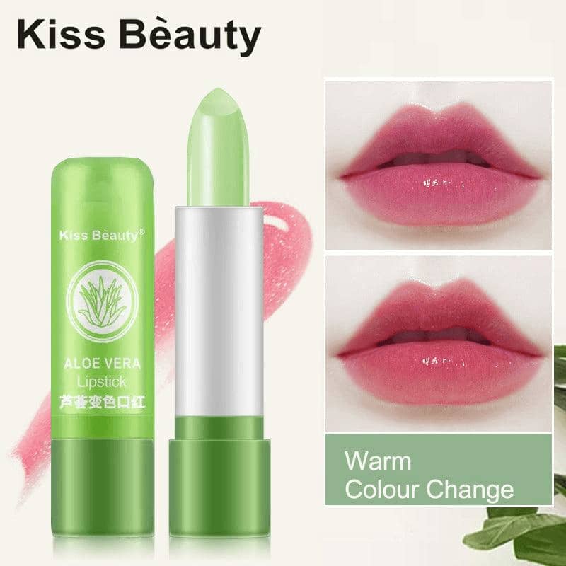 Aloe Vera Colour Changing Lipstick, Long Lasting and Moisturising - Green - view 2