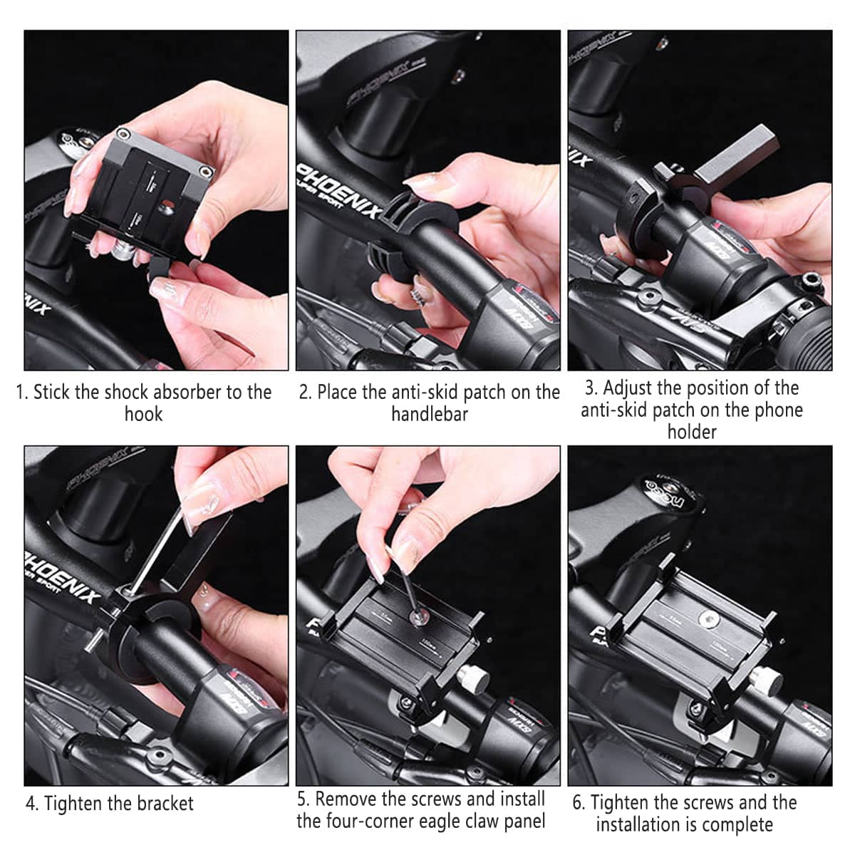 Aluminium Alloy Bicycle Phone Holder Mount for Handlebars, Cycling Accessories - view 4