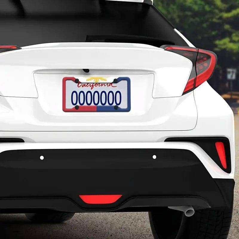 Aluminium Alloy License Plate Frame, 2 Pack - Sun Pattern - view 4