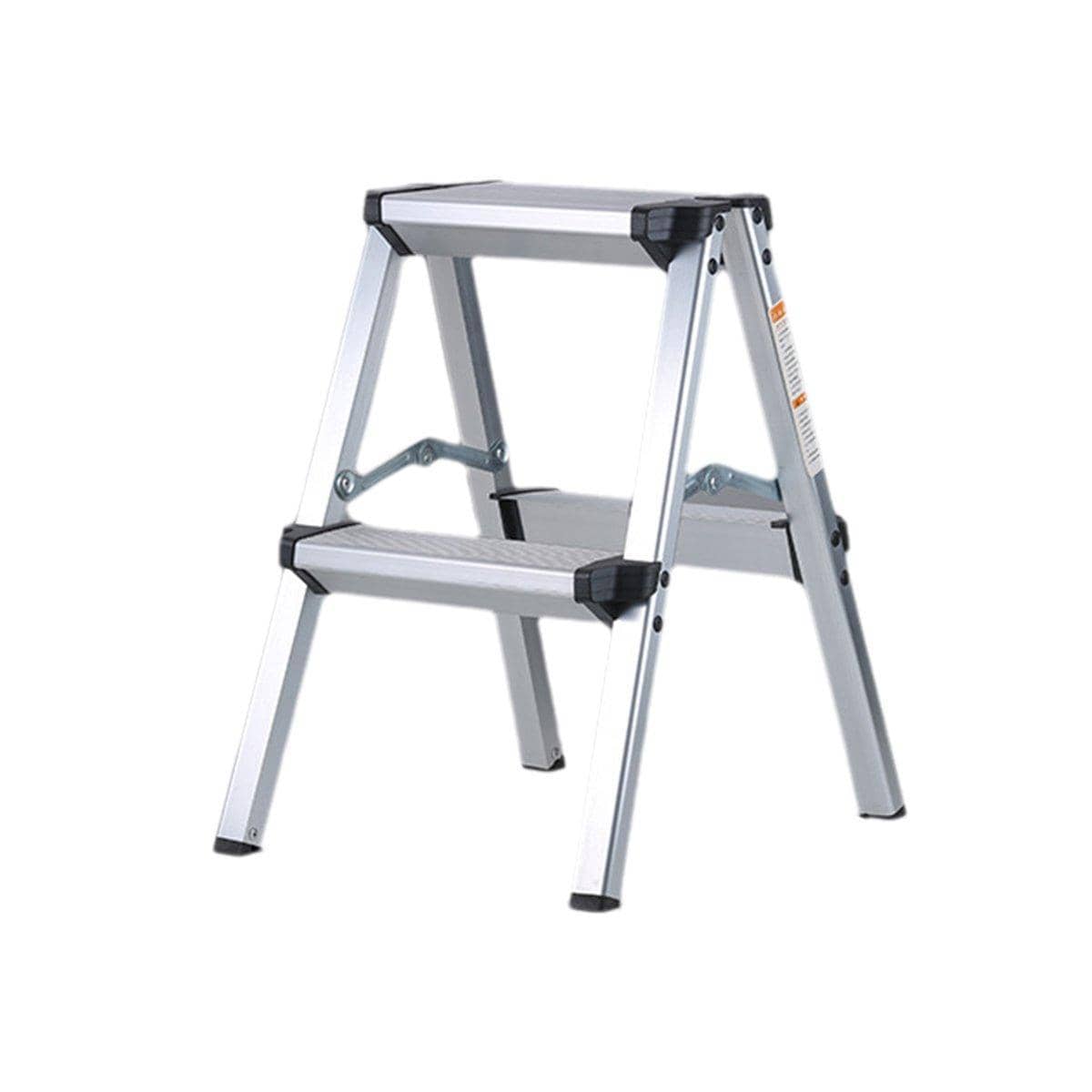 Aluminium Folding Step Ladder Anti-Slip Portable Home Stool - 2 Step Folding Ladder