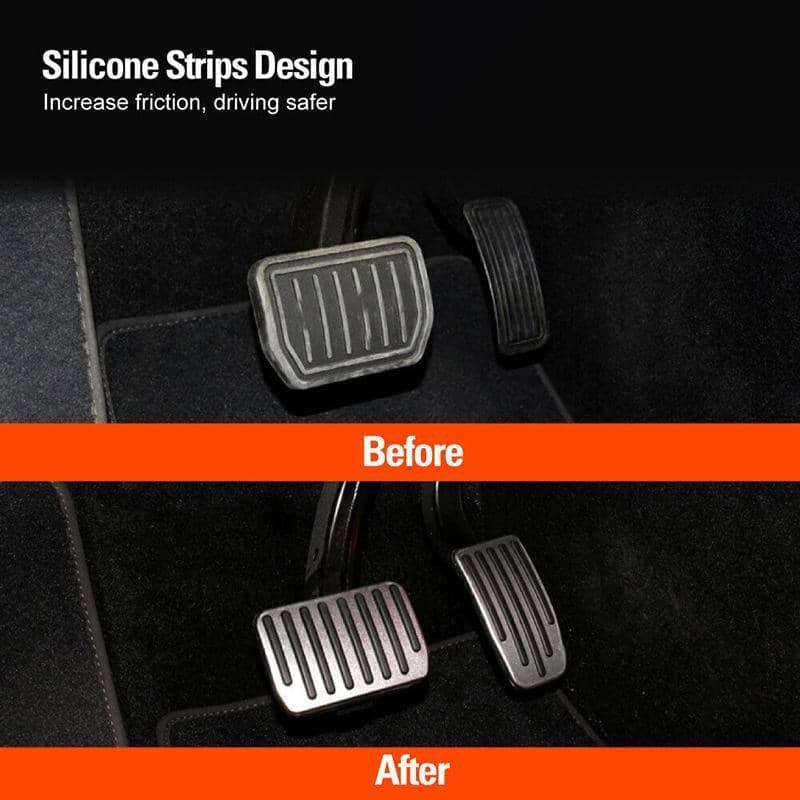 Aluminium Foot Pedal Covers for Tesla Model 3 and Model Y with Non Slip Grip Strips - view 3