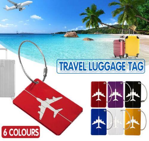 Aluminium Luggage Tag with Wire Rope and Name Card - Blue - view 2