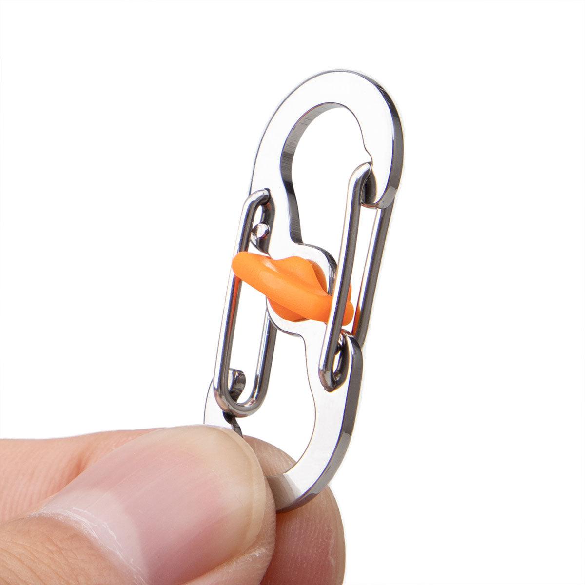 Aluminium S-Biner Carabiner Keychain Clip Spring Hook - Black - view 14
