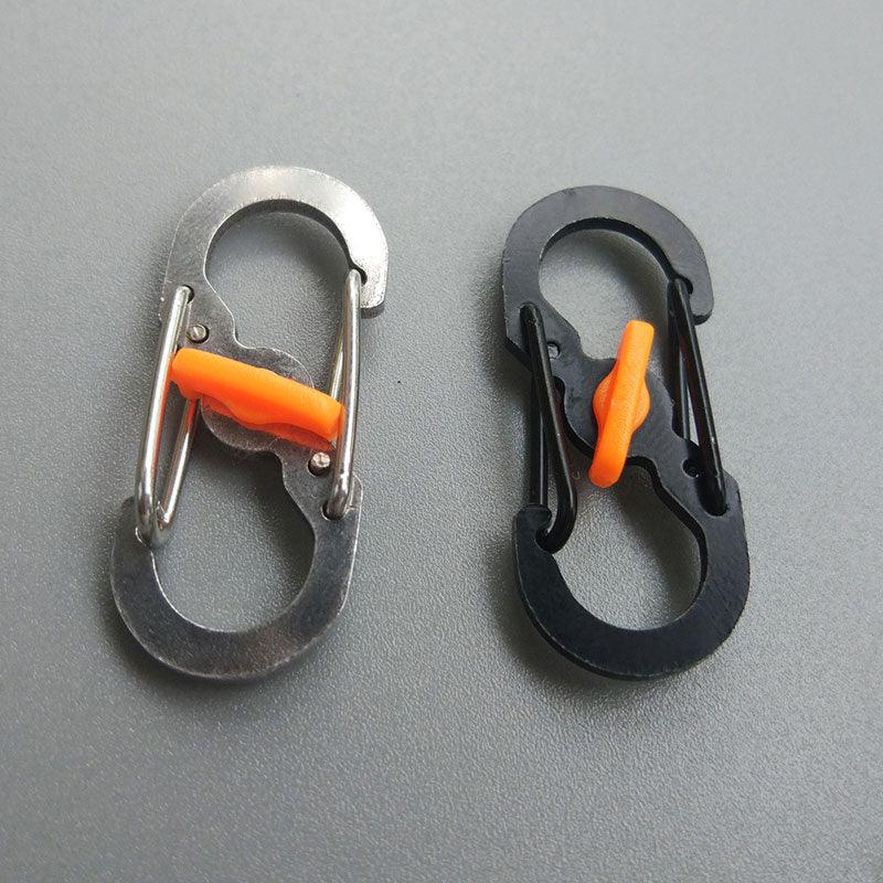 Aluminium S-Biner Carabiner Keychain Clip Spring Hook - Black - view 5
