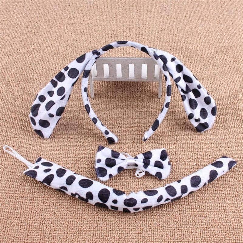 Animal Costume Dress-Up Set with Ears, Bow Tie and Tail - Spotted Dog - view 5