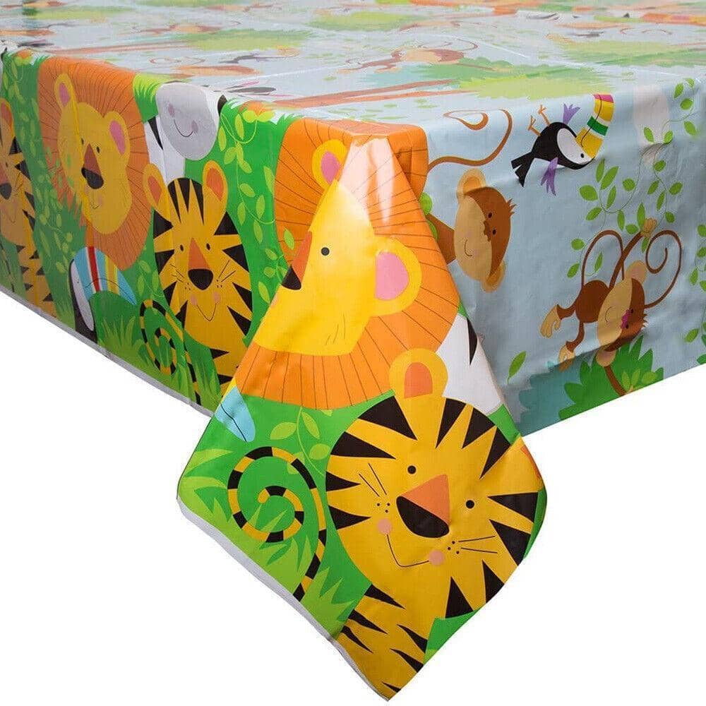 Animal Jungle Safari Party Plastic Tablecloth, Table Cover 2.2 m x 1.3 m - view 3