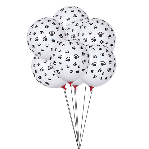Animal Print Balloons Latex Pack of 12, 12 Inch (30.48cm) - Paw
