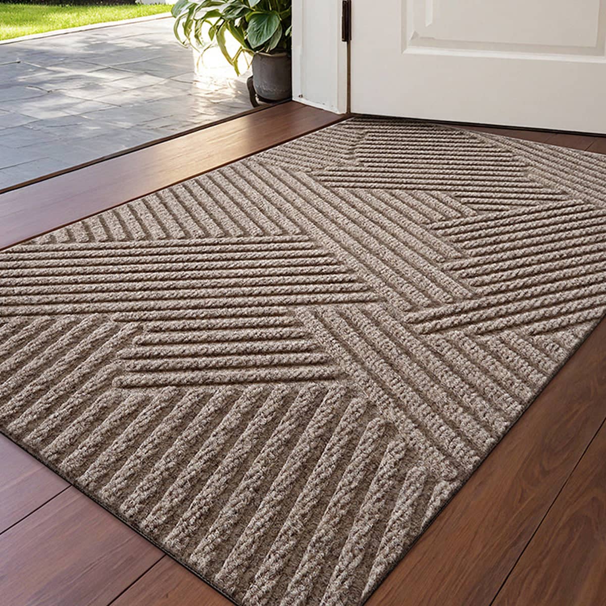 Anti Slip Carpet Premium Soft Floor Rug for Living Room Entryway Easy to Clean - Loop Pattern - view 5