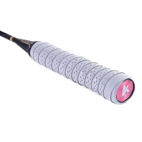 Anti-Slip Tennis Racquet Overgrip Tape, PU Sweatband - Grey, Pack of 4