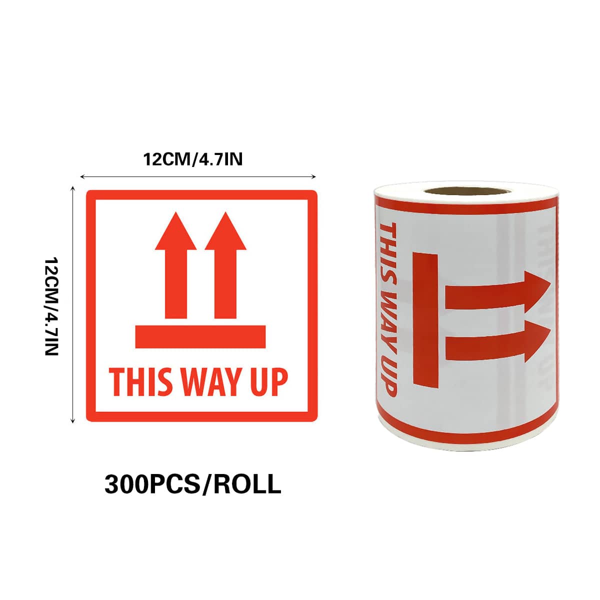 Anti-Tipping Warning Labels, 12 x 12cm, Roll of 300 - view 3