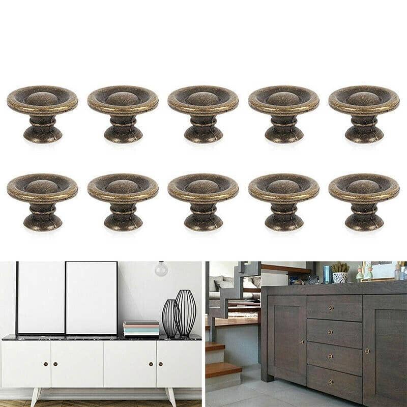 Antique Brass Drawer Knobs for Cabinets and Cupboards - Pack of 20 - view 5