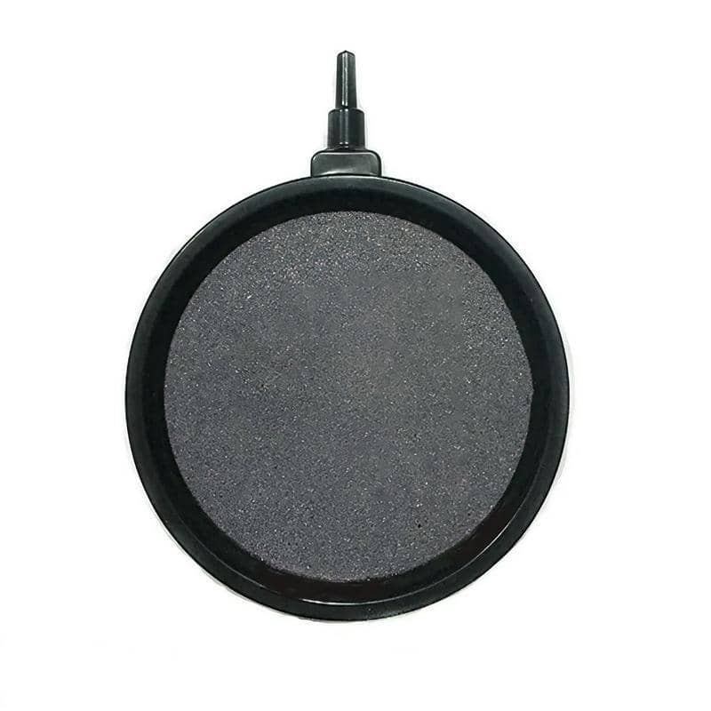 Aquarium Air Stone Disc Bubble Diffuser - 10 cm, Grey and Black