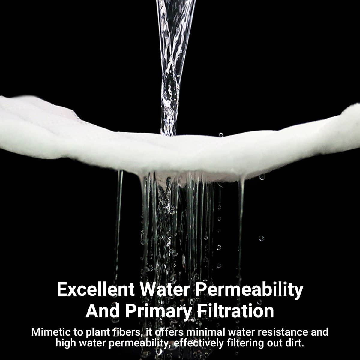 Aquarium Honeycomb Filter Cotton for Fish Tank Water Filtration, Washable Polyester - view 4