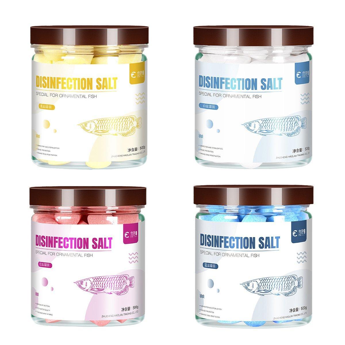 Aquarium Salt for Fish Tanks, Water Treatment, 500 g Can - Pink - view 3